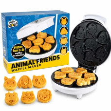 Електрична міні-вафельниця для дітей RIAS Waffle Wow Animals (7 форм тварин, антипригарне покриття, 350 Вт)