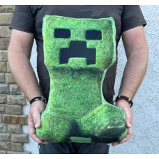 Плюшева 3D подушка-іграшка Minecraft Кріпер 50 см для дітей Плюшева 3D подушка-іграшка Minecraft Кріпер 50 см для дітей