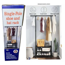Вішалка-стійка для одягу та взуття підлогова SINGLE- POLE SHOE and HAT RACK 107-2