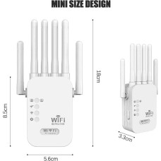 Бездротовий Wi-Fi підсилювач 2.4G (6 антен) — Ретранслятор сигналу та маршрутизатор для квартири та дачі