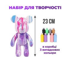 DIY набір для творчості «Флюїдний ведмедик» 23 см — Комплект з 3 фарбами