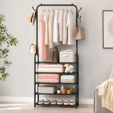 Гардеробна стійка Clothes Rack Up для одягу з полицями 170×60×26 см Гардеробна стійка Clothes Rack Up для одягу з полицями 170×60×26 см