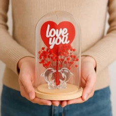 Фігурка Серце в колбі «Love you» з підсвічуванням — Оригінальний подарунок дівчині на 14 лютого та День народження Фігурка Серце в колбі «Love you» з підсвічуванням — Оригінальний подарунок дівчині на 14 лютого та День народження