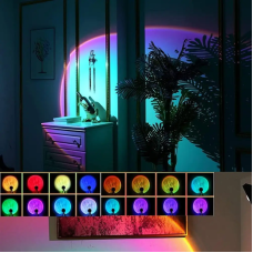 Проєкційна лампа для фотосесій та декору, нічник-проєктор з пультом RGB, світильник-захід сонця мод. 5819347 Проєкційна лампа для фотосесій та декору, нічник-проєктор з пультом RGB, світильник-захід сонця мод. 5819347