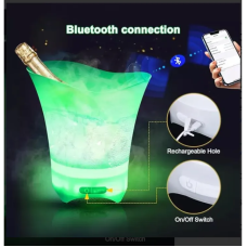 Відро для льоду для вечірок та бару, кулер для напоїв з Bluetooth-колонкою, LED-ємність мод. 8174925